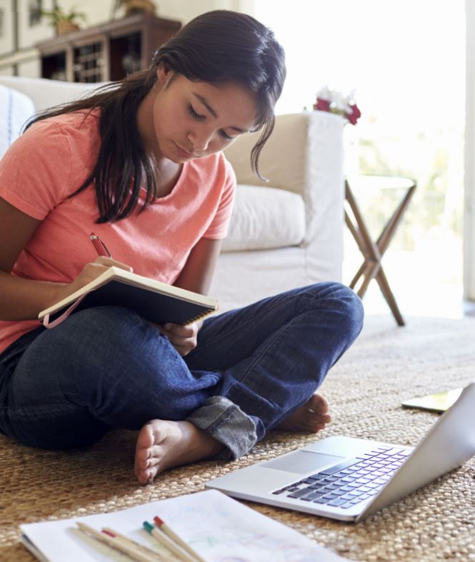 girl studying