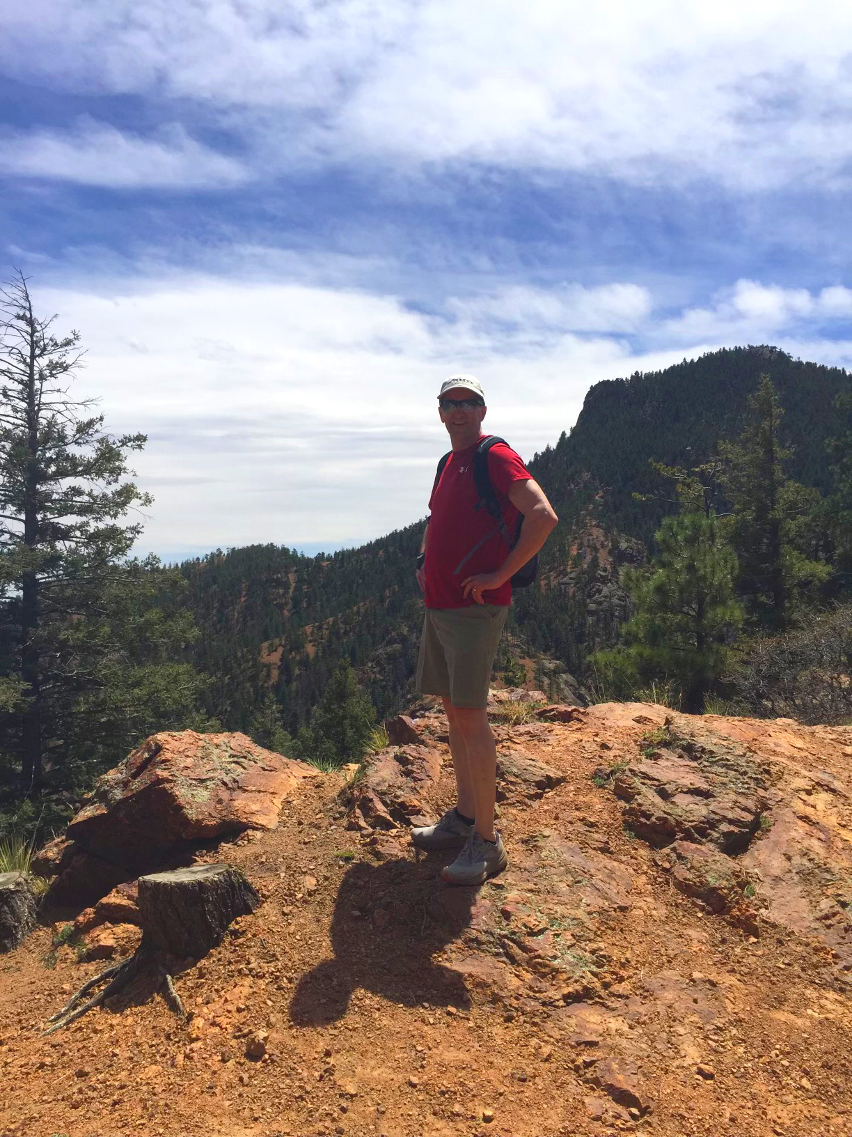 Ed on a hiking trail