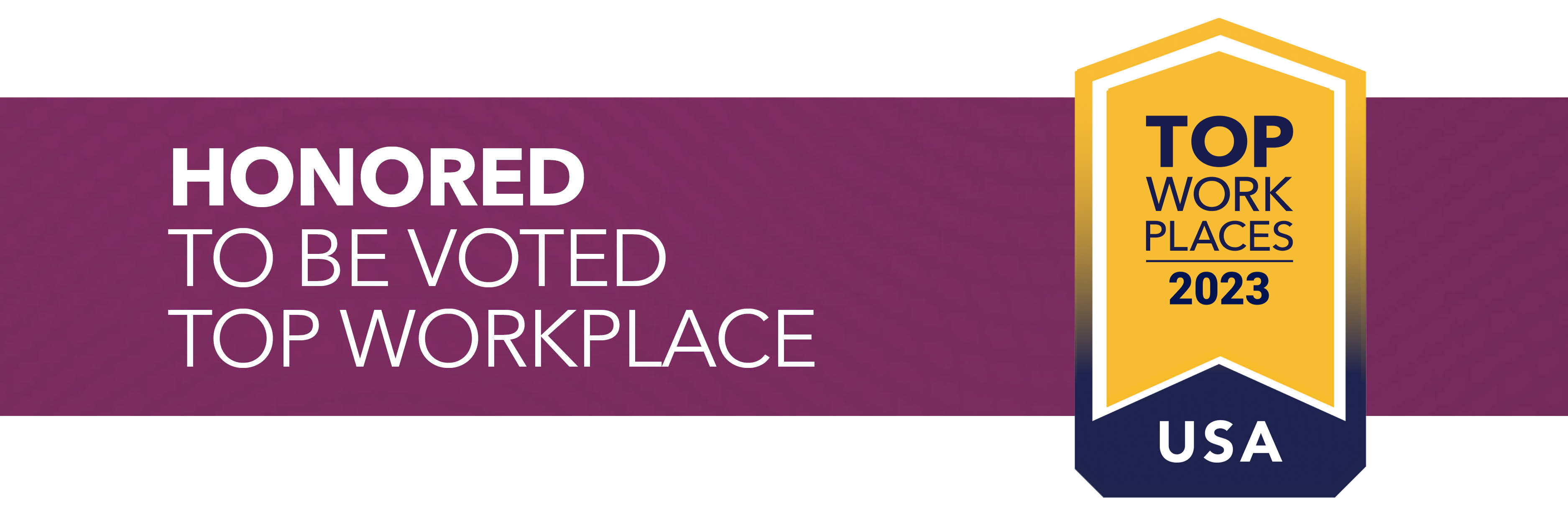 banner image of the top workplaces award 2023